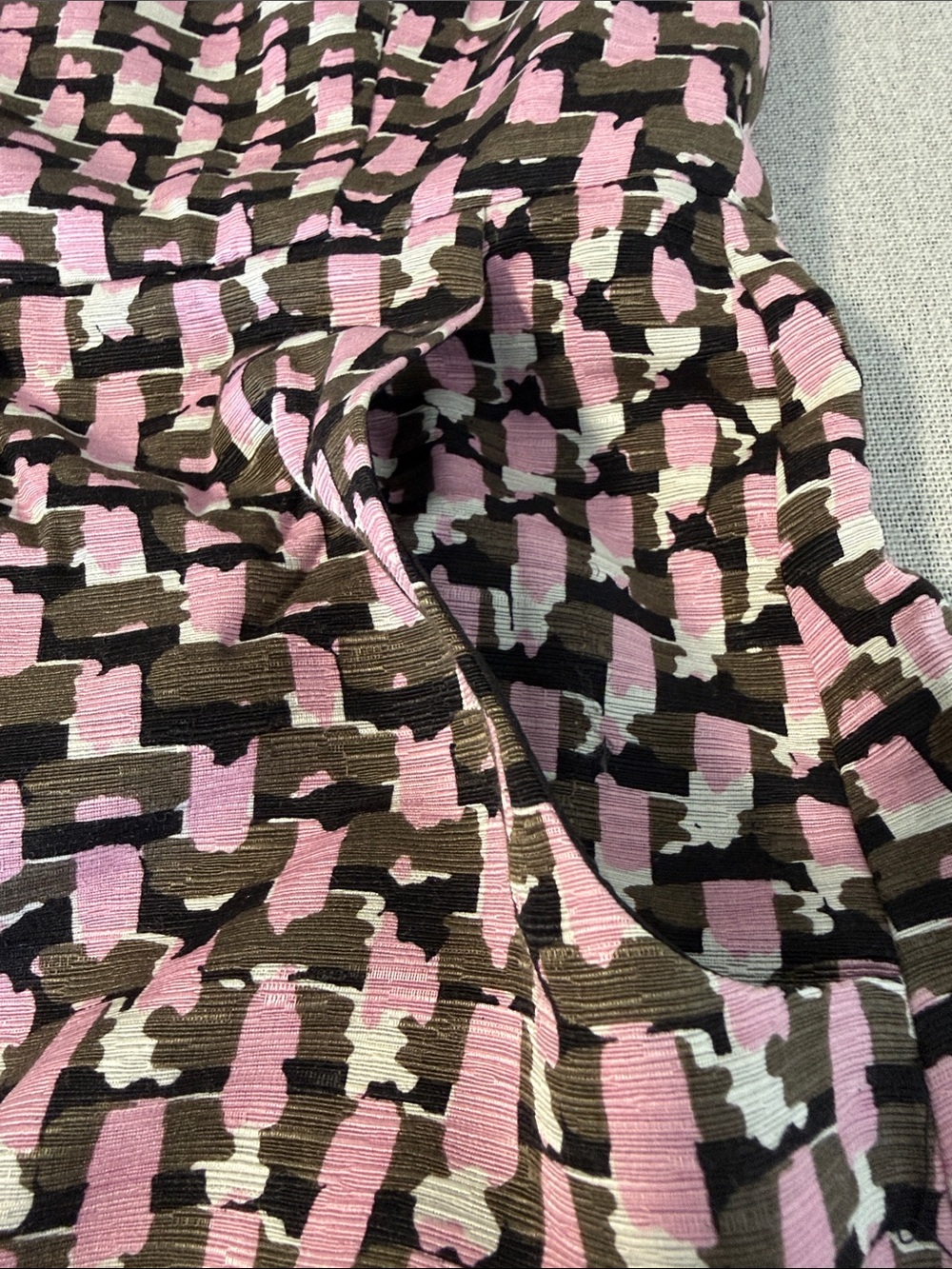 Banana Republic Strapless Pink & Black Patterned Mini Dress SZ4 - Picture 12 of 16